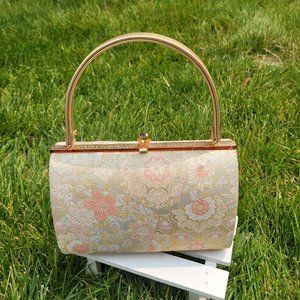 Melon gold purse /Japanese Style Clutch Bag/ kimon